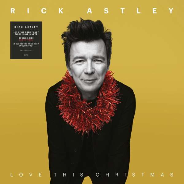 Love This Christmas / When I Fall in Love (Red Vinyl) - Rick Astley - Single 12