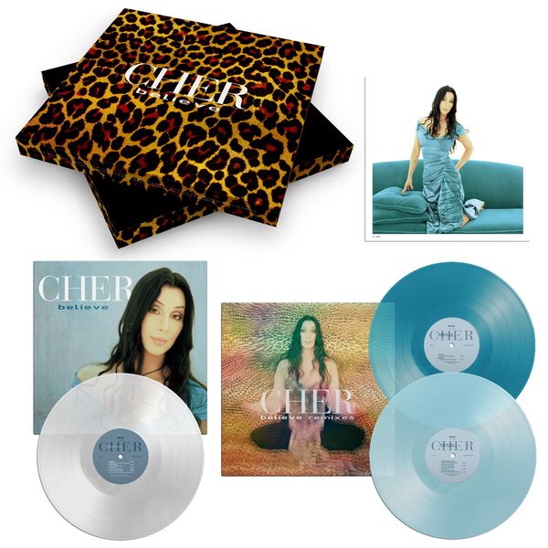Believe (25th Anniversary) (remastered) (Limited Numbered Deluxe Edition) (Clear, Sea Blue & Light Blue Vinyl) - Cher - LP