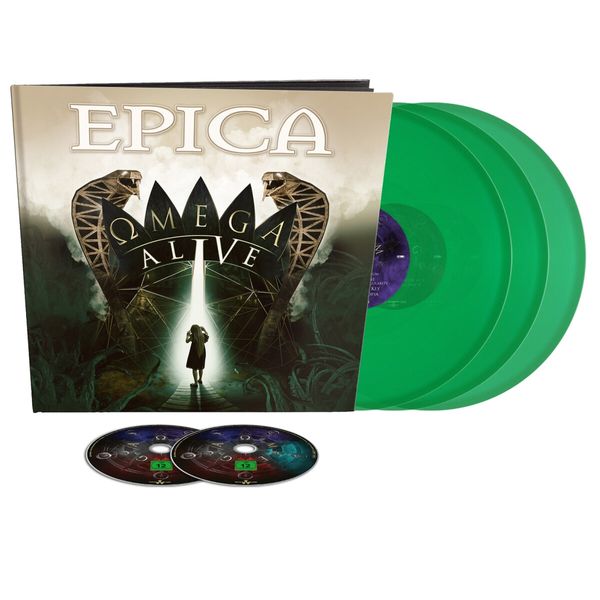 Omega Alive (Limited Earbook Edition) (Green Vinyl) - Epica - LP