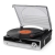 Auna TBA-298 Vinyl Plattenspieler Schallplattenspieler mit integr. Lautsprecher (laufruhiger Riemenantrieb, 2 Geschwindigkeiten, inkl. Nadel) silber-schwarz - 5