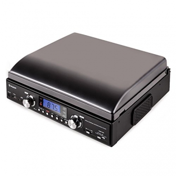 Auna TT 881 Plattenspieler MP3 USB SD UKW/MW Encoder schwarz - 8