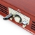 Auna TT-92B Retro Design Plattenspieler Holz Schallplattenspieler zum digitalisieren (USB-SD-Slot, AUX-IN, UKW-Radio, Holzfurnier) kirsche - 5
