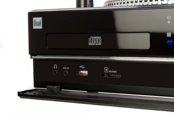 Dual NR 100 Stereo-Kompaktanlage mit Schallplattenspieler (PLL-UKW-Tuner, CD/MP3-Player, 30 Senderspeicherplätze, Direct-Encoding, 3,5mm Klinke, SD-Kartenslot) schwarz - 6