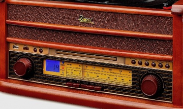 Dual NR 4 Nostalgie Musikanlage mit Plattenspieler (UKW-Tuner, MW-Radio, CD-RW, MP3, USB, Kassette, Aux-In) braun - 2