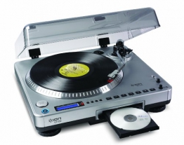 Ion Audio LP2CD | Vinyl Plattenspieler / Turntable und USB Digital Encoder mit eingebautem CD Brenner - inkl. Converter Software (MAC/PC) - 1