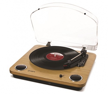 Ion Audio MAX LP | USB Digital Encoder Vinyl Plattenspieler / Turntable mit eingebauten Stereo Lautsprechern - inkl. Converter Software (MAC/PC) - 1