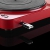 Lenco L-85 Plattenspieler mit USB Direct Encoding/Vorverstärker (USB-Eingang, MMC, Track Splitting, Riemenantrieb, halbautomatisch, abnehmbare Staubschutzhaube) rot - 9
