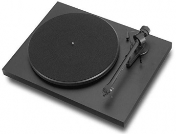 Pro-Ject Debut III Manueller Plattenspieler (MM-Tonabnehmer Ortofon OM 5E, Pro-Ject 8.6 Tonarm) matt-schwarz - 1