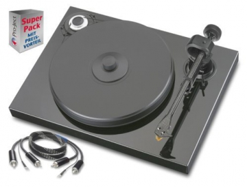 Pro-Ject Xperience Classic SuperPack Plattenspieler (Tonabnehmer Ortofon 2M Bronze) pianolack schwarz - 1