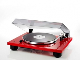 Thorens TD 206 High End Plattenspieler mit vormontiertem Tonabnehmer - Rot glänzend - 1
