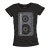 Musik T-Shirt mit Aufdruck KASSETTE schwarz Damen Größe M - 1