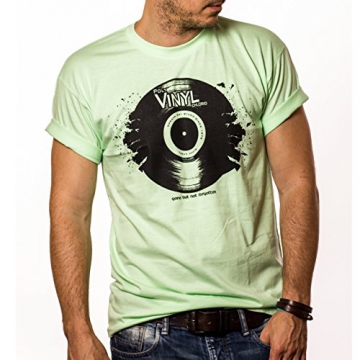 Musik T-Shirt mit Schallplatte VINYL Dj mint Größe M - 1