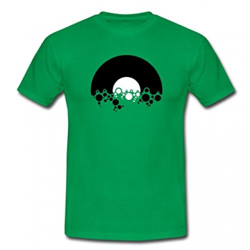 Schallplatte Mit Seifenblasen Männer T-Shirt von Spreadshirt, L, Kelly Green - 1