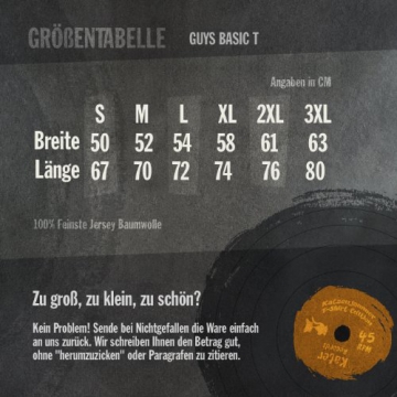 Schalplatten-Nostalgie - Herren T-Shirt von Kater Likoli, Gr. L, Deep Black - 6