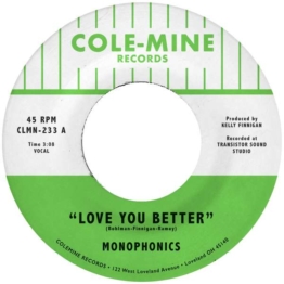 Love You Better / The Shape Of My Teardrops (Limited Edition) (Opaque Natural Vinyl) (45 RPM) - Monophonics & Kelly Finnigan - Single 7" - Front