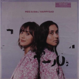 Happysad (Limited Edition) (Clear with Baby Pink & Blue Splatter Vinyl) - Meg & Dia - LP - Front